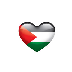 Palestine flag, vector illustration on a white background