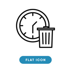 Waste of time vector icon