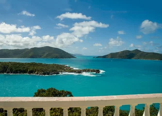 Panoramic view from Great Camanoe Island to Guana Island, Tortola and Little Camanoe on British Virgin Islands, Caribbean © Sunnydays
