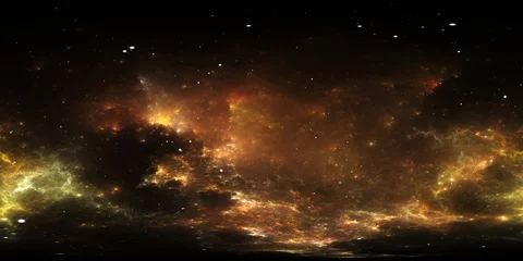 360-Grad-Weltraumnebel-Panorama, gleichwinklige Projektion, Umgebungskarte. Sphärisches HDRI-Panorama. Weltraumhintergrund mit Nebel und Sternen © Peter Jurik
