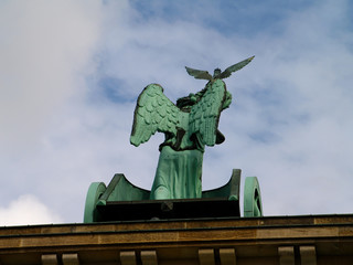 the Quadriga on the Brandenburg Gate Berlin seen from the back © Marcel