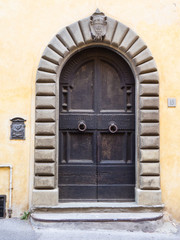 old door, tuscany, italy