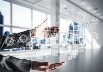 Modern technologies for successful business concept.