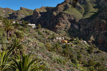 Fototapeta na wymiar Mountain landscape on tropical island Tenerife, Canary in Spain.