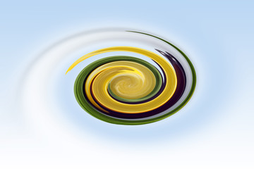  Abstract colorful blot on light blue background