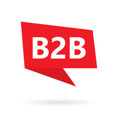 B2B (Business To Business) acronym on a speach bubble- vector illustration