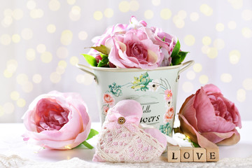 romantic decoration for Valentine or wedding day