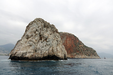 The rocky mountains and the Mediterranean sea.