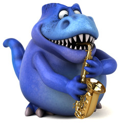 Fun Trex - 3D Illustration © Julien Tromeur