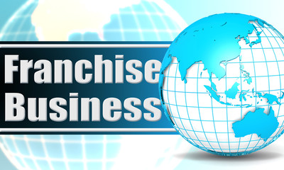 Franchise business with sphere globe