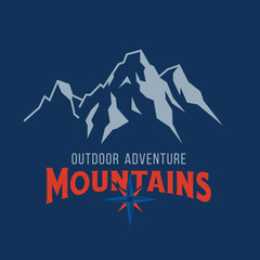 Vector mountain and outdoor adventures image