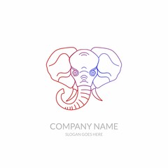 Animal Nature Farm Agriculture Business Company Stock Vector Logo Design Glow Red Blue Template