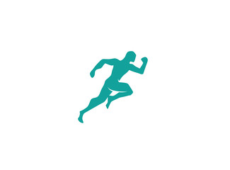 Fototapeta na wymiar Speed sprinter, athlete run fast