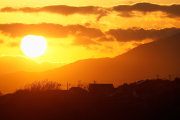 Obraz premium 夕焼けの空