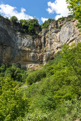 Landscape with Waterfall Skaklya near villages of Zasele and Bov at Vazov trail, Balkan Mountains, Bulgaria