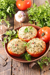 baked tomato with crumbs