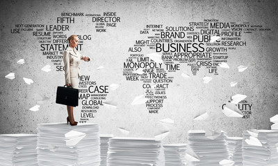 Successful confident business woman in suit.