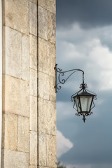 Detailed view of a street lamp