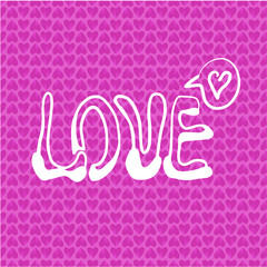 Inspirational quote about love. Typography card with white background