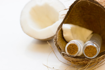 Coconut spa wellness natural skin care concept