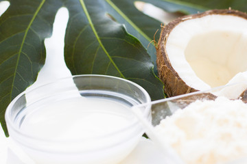 Coconut spa wellness natural skin care concept