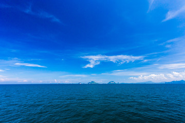 Fototapeta na wymiar Blue Seawater with sea foam as background