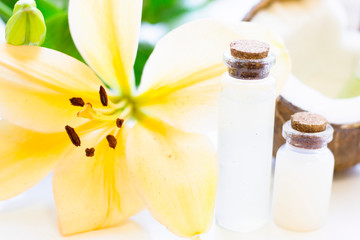 Coconut spa wellness natural skin care concept