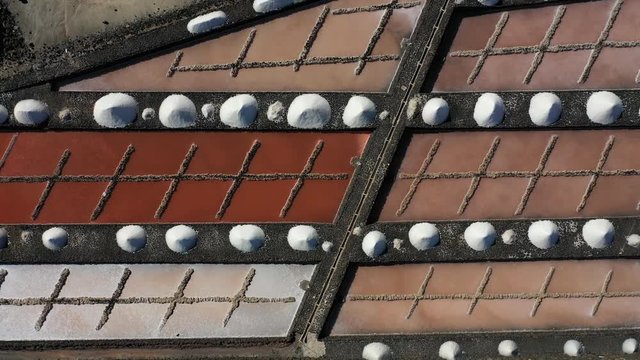 Aerial view, Janubio salt pans, Lanzarote, Las Palmas, Canary Islands, Spain