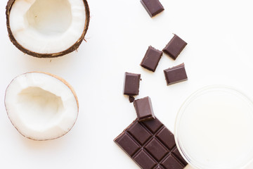 Coconut spa wellness natural skin care concept
