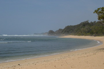 Balekambang beach in Indonesia
