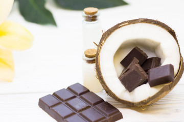 Coconut spa wellness natural skin care concept