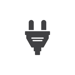 Obraz premium Electrical plug vector icon. filled flat sign for mobile concept and web design. Plug simple solid icon. Symbol, logo illustration. Pixel perfect vector graphics