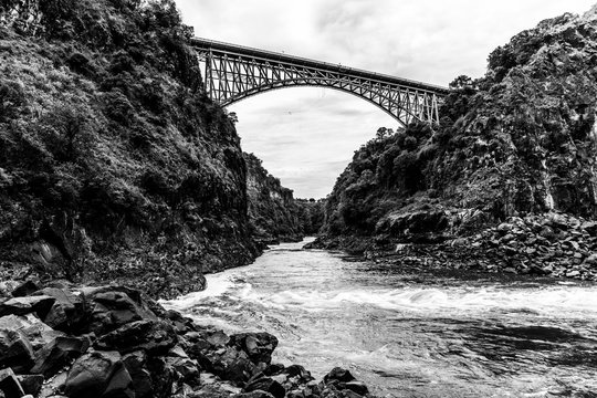 Victoria Falls Bridge BW