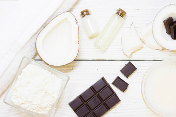 Coconut spa wellness natural skin care concept
