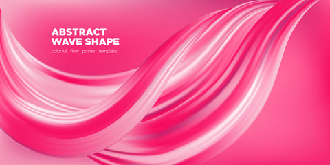 Pink Abstract 3d Liquid Shape.