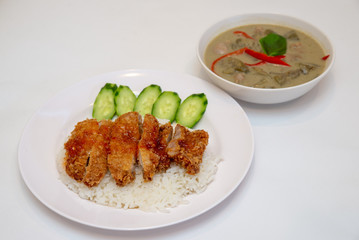 Green katsu curry