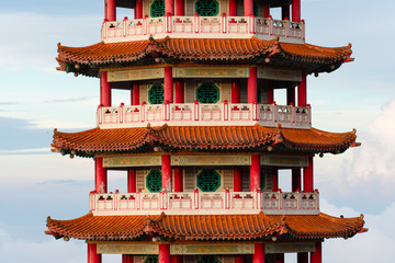 View of Pagoda of the Chinese Chin Swee Caves Temple, Genting Highlands, is a famous public tourism...