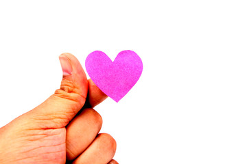 Fototapeta premium Heart shape on Valentines Day and white background.