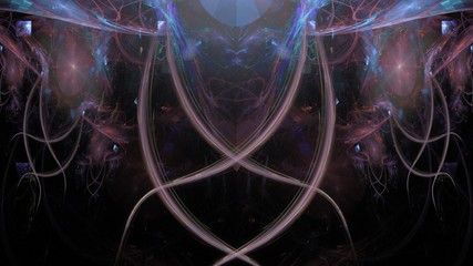 Futuristische Grafik - geschwungene Fasern