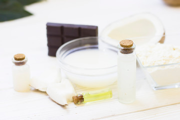 Coconut spa wellness natural skin care concept