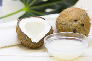 Coconut spa wellness natural skin care concept