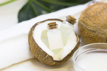 Coconut spa wellness natural skin care concept