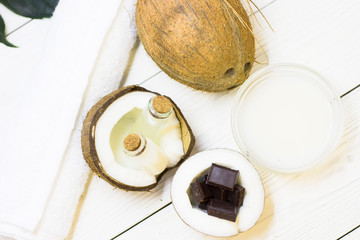 Coconut spa wellness natural skin care concept