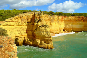 Fototapeta na wymiar Benagil Beach on the Algarve coast