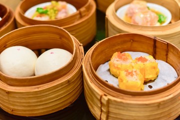 Close-Up View of Chinese Dim Sum