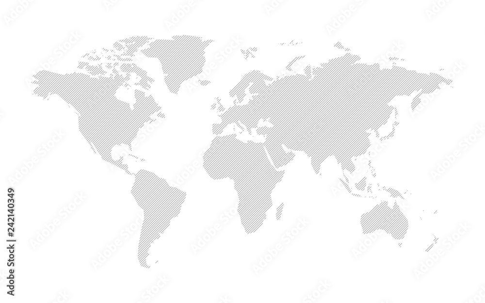 Canvas Prints hatched map of the world