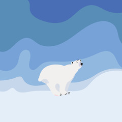 Cute polar bear set.