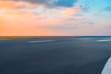 Fototapeta premium Air highway asphalt road and beautiful sky scenery
