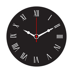 Clock with roman numerals