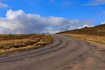 Fototapeta na wymiar Highway through the Cairngorms